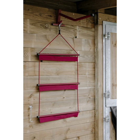 Hippotonic ladder Blanket/ Saddlepad Display- Burgundy
