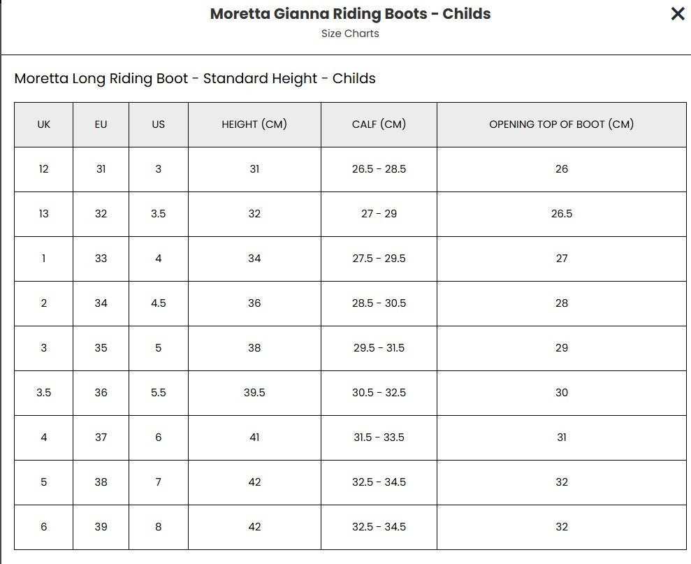 Shires Gianna Riding Boots- Kids- EU38/ UK5