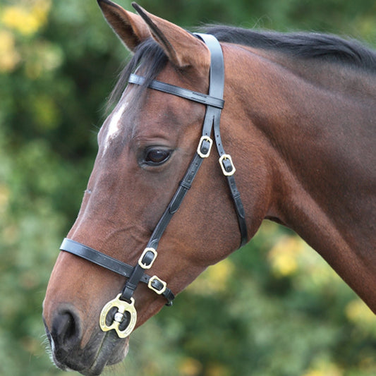 Shires Velociti Gara Plain In Hand Bridle- Shetland Size- Black