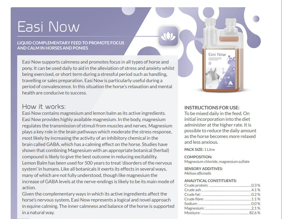 ARK Equine Easi Now- Improves Focus and Calm