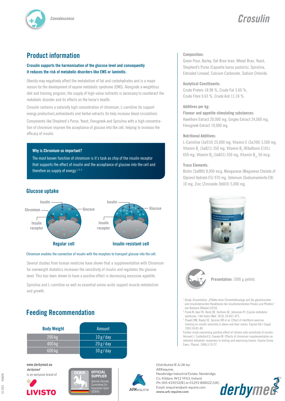 Derbymed (Germany) Crosulin- 1kg Tub