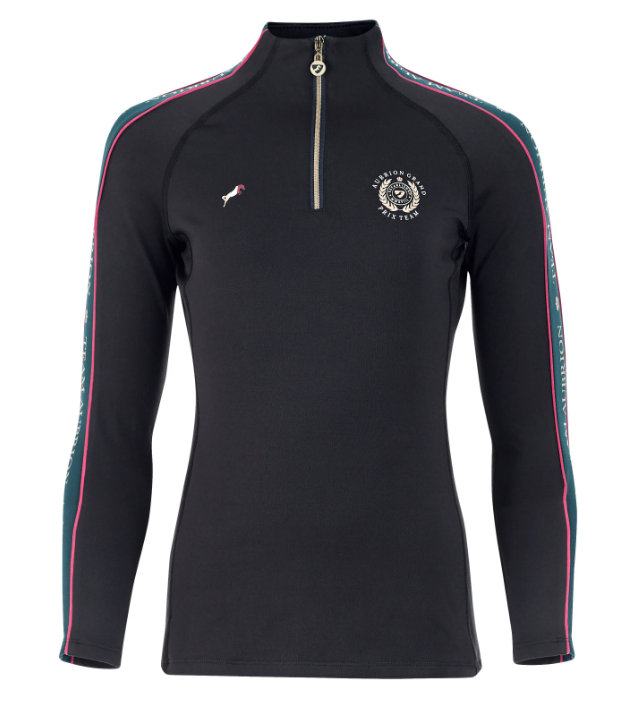 Aubrion Team Winter Base Layer - Young Rider- Black- Age 13-14