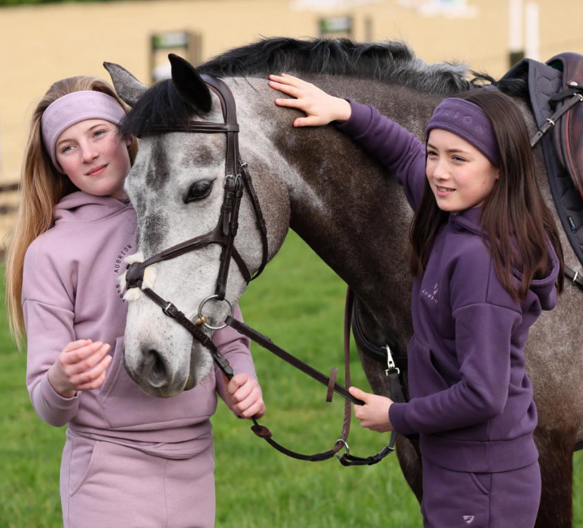 Aubrion Serene Hoodie - Young Rider- Purple- Age 7-8