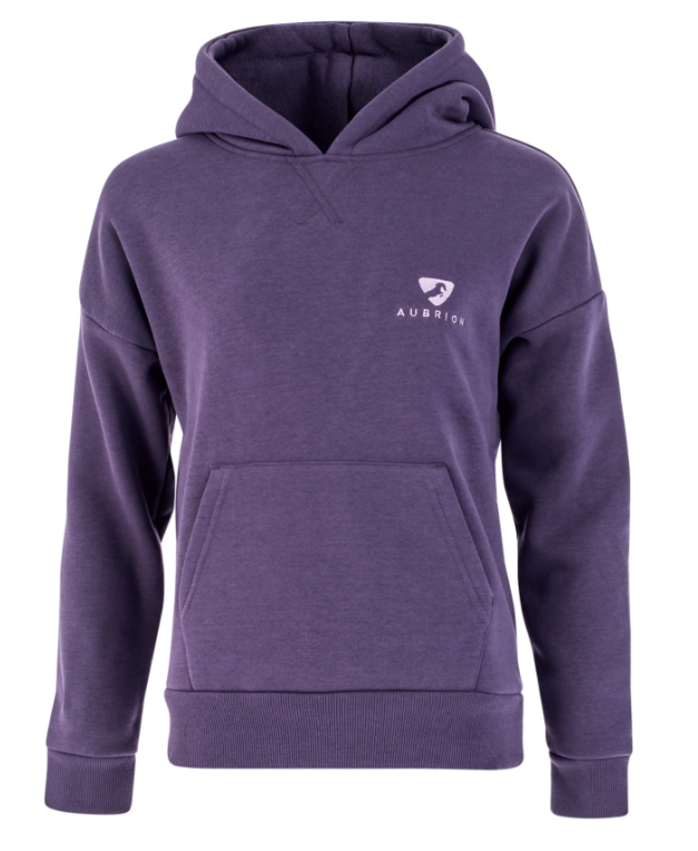 Aubrion Serene Hoodie - Young Rider- Purple- Age 7-8