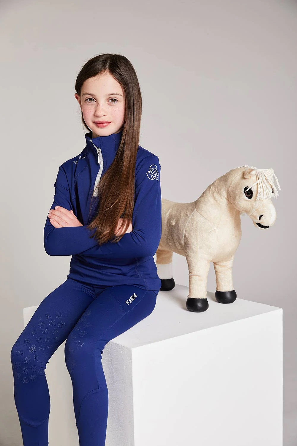 Equieire Ava Kids Riding Leggings- Nautical Blue