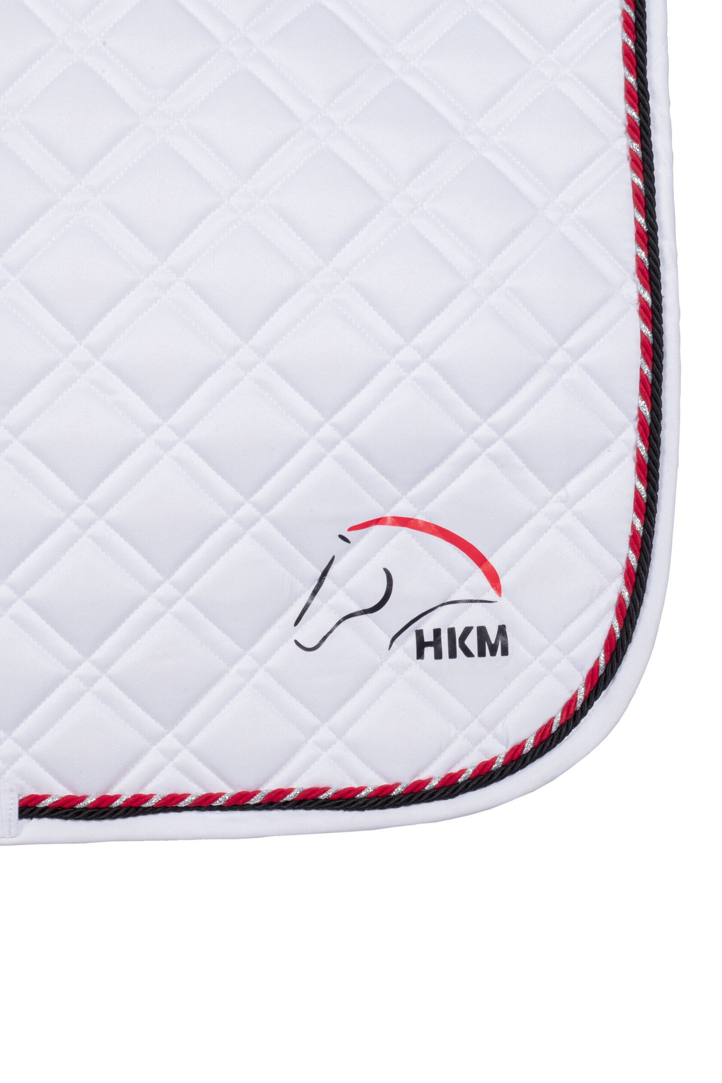 HKM Saddlecloth- Team HKM- White- Pony Size