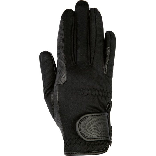 HKM Childrens Riding Gloves- Softshell - Black