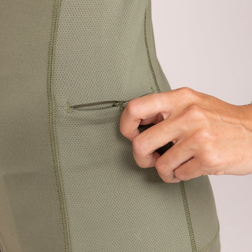 Aubrion Team Long Sleeve Base Layer- Ladies- Moss