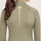 Aubrion Team Long Sleeve Base Layer- Ladies- Moss