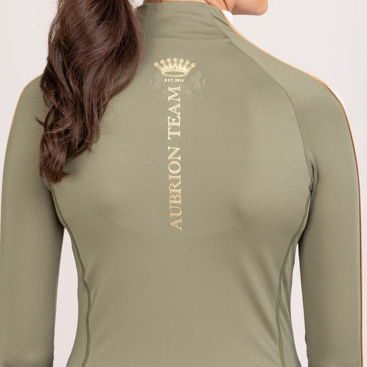 Aubrion Team Long Sleeve Base Layer- Ladies- Moss