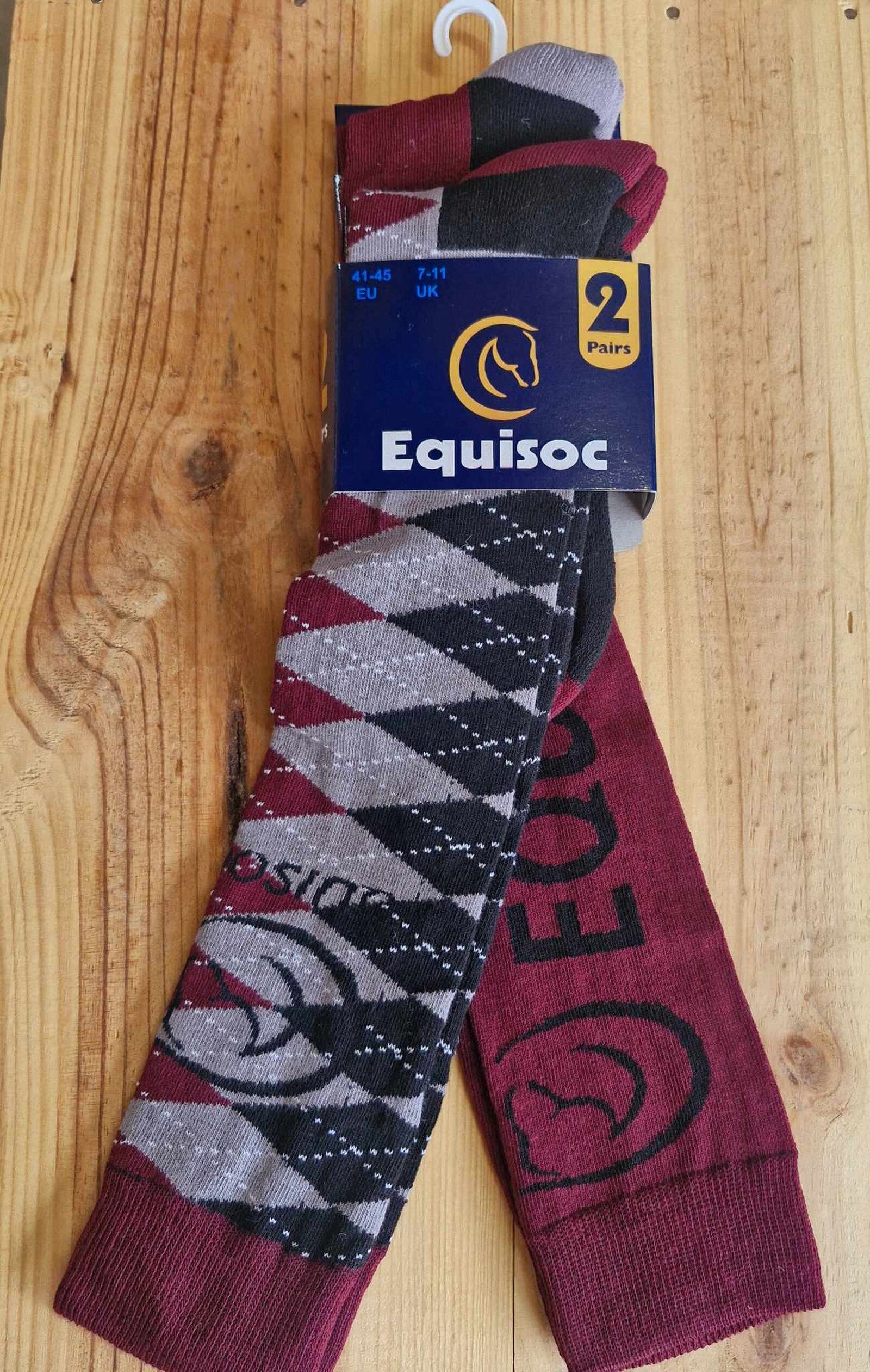 Equisoc (Ire) James 1- Twin Pack- Burgundy- UK7-11