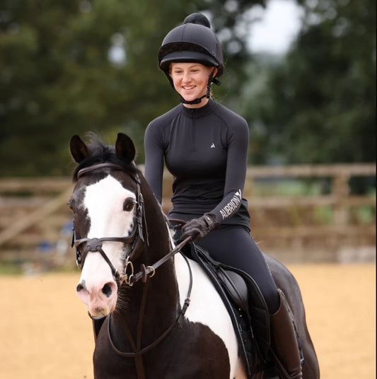 Aubrion Kids React Long Sleeve Base Layer - Shadow