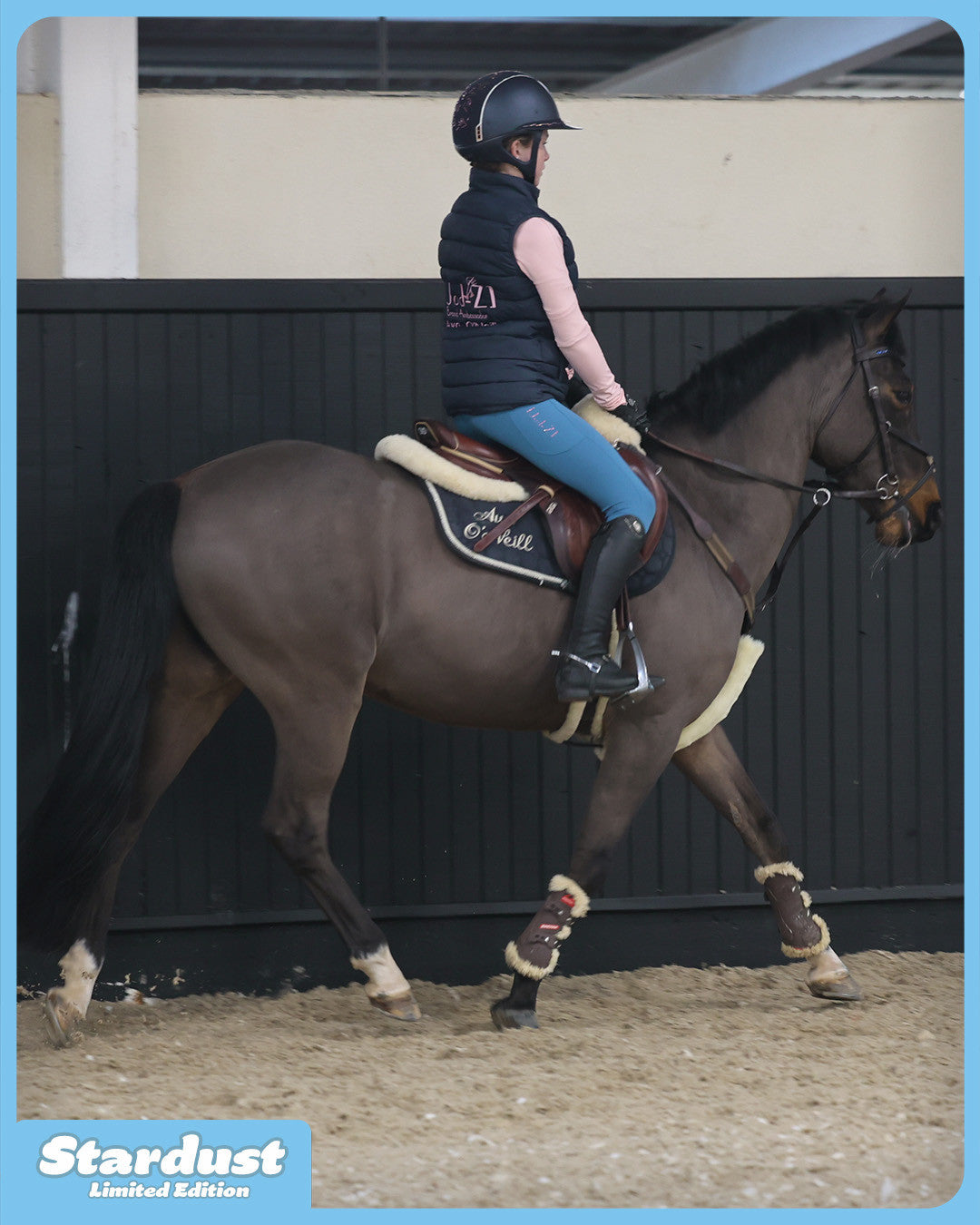 Jod-Z Girls Riding Leggings- Stardust Teal