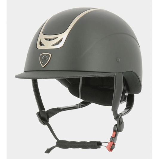 Equitheme Pepit Helmets- Black/ Rose Gold- 49-51cm