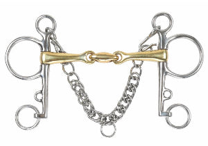 Brass Alloy Pelham with Lozenge- 5"