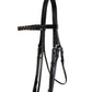Cameo Equine Hunt/Show Bridle with 2 browbands- Black