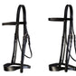 Cameo Equine Hunt/Show Bridle with 2 browbands- Black