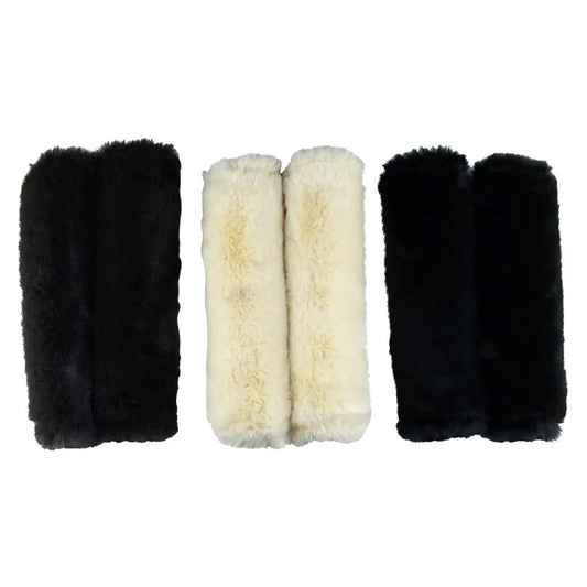 Cameo Synthetic Sheepskin Cheekpieces- Brown