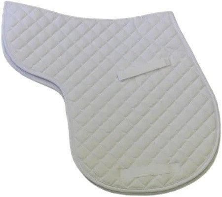 Cotton Quilted Numnah- White- Cob Size