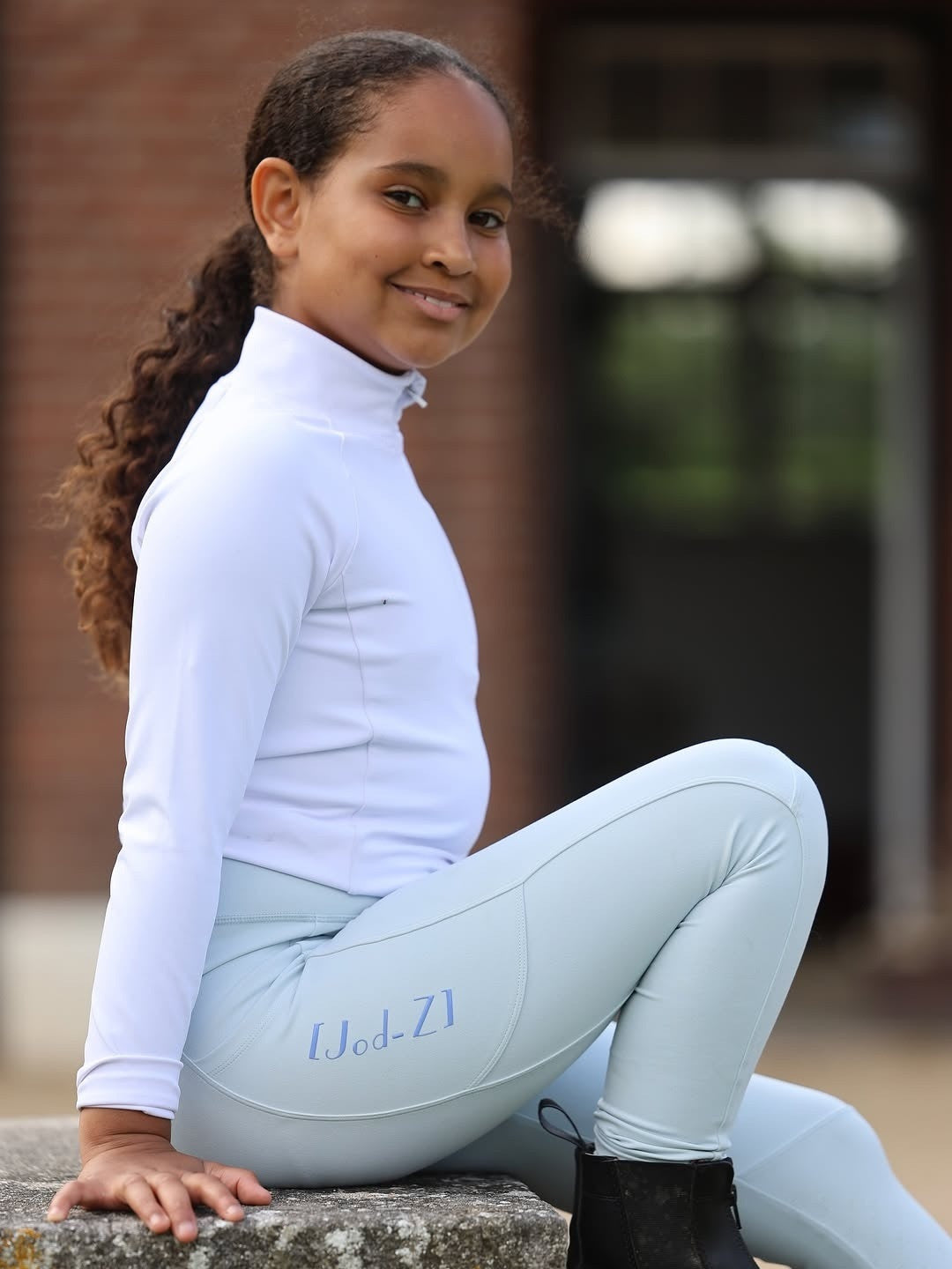 Jod- Z Cotton Blue Riding Leggings