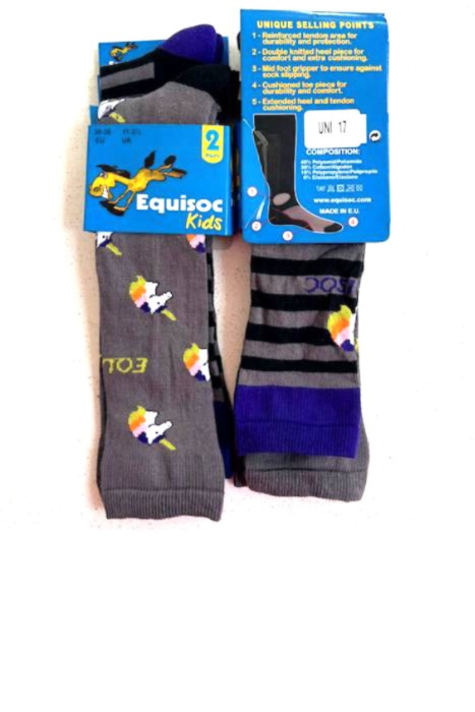 Equisoc Uni 17 11/3.5 Grey/Purple