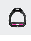 Flex On 'Safe On' Safety Stirrups Junior Black/Pink