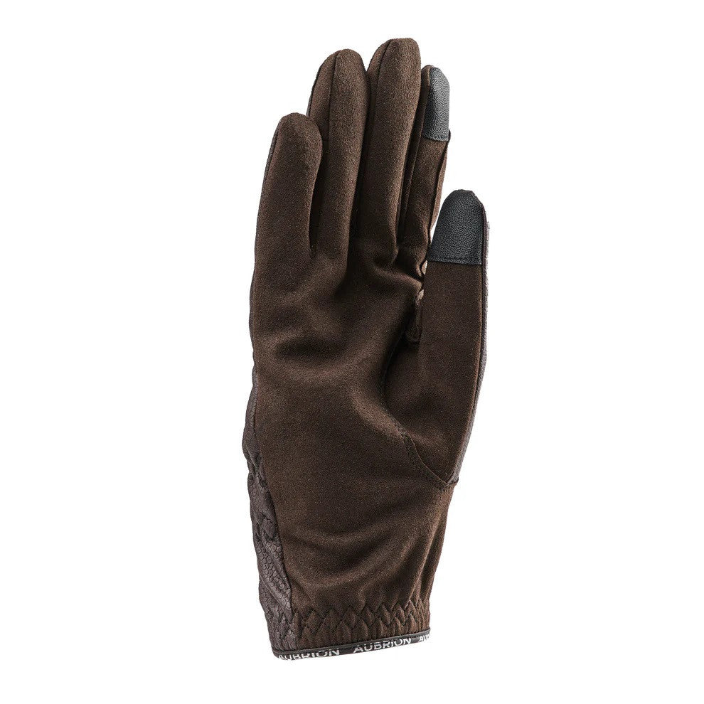 Aubrion Stadium FlexFit Riding Gloves - Childs- Brown