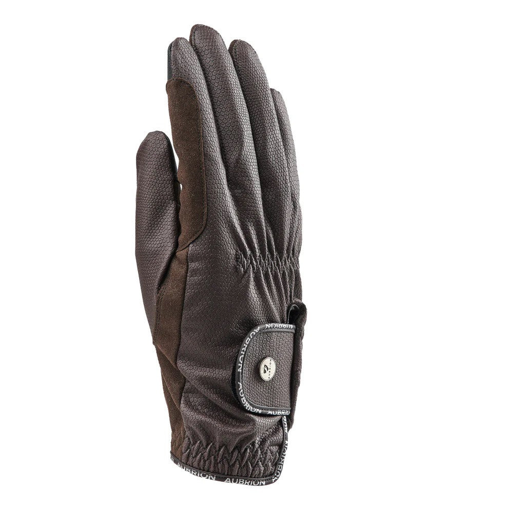 Aubrion Stadium FlexFit Riding Gloves - Childs- Brown
