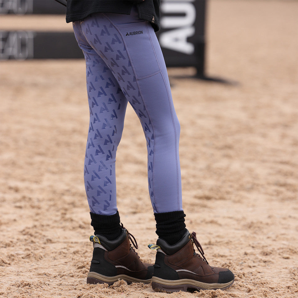 Aubrion Kids React Non-Stop Riding Tights- Sky