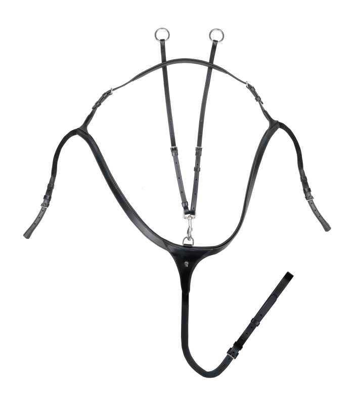 Waldhausen X-Line breastplate with long bridge - Size: Full - Black