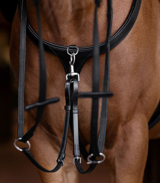 Waldhausen X-Line breastplate with long bridge - Size: Full - Black