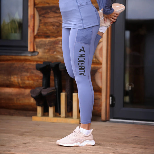 Aubrion Ladies Non Stop Tights- Sky