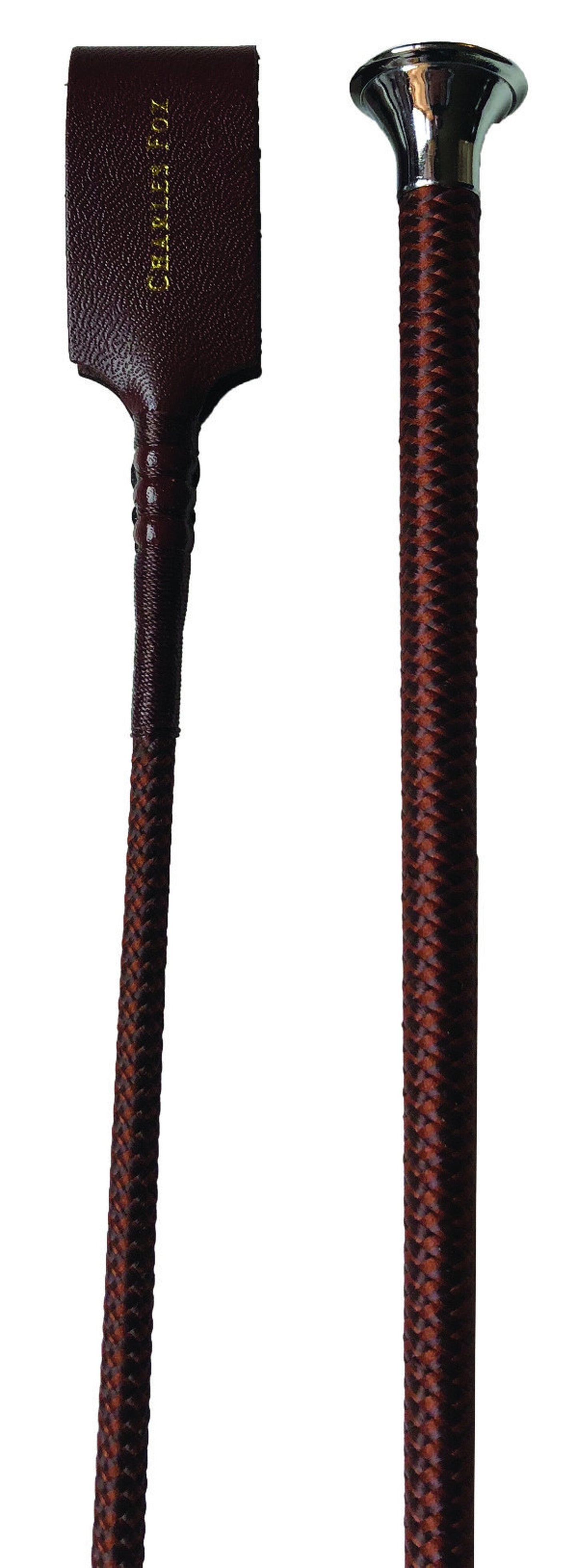 Working Hunter Whip Brown Plain Braid 24″