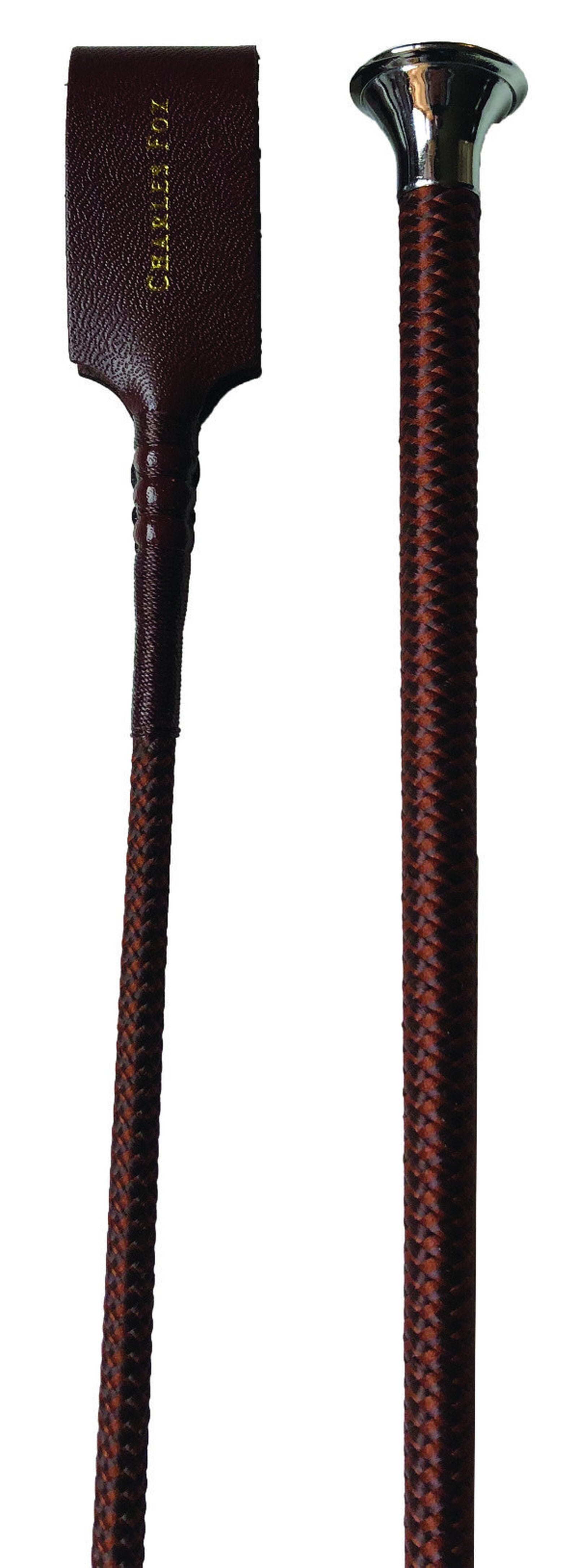 Working Hunter Whip Brown Plain Braid 24″