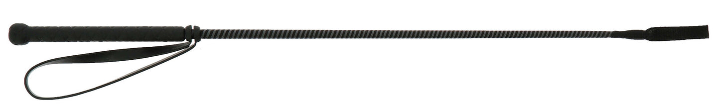 WHIP & GO Riding Crop - Black/ Silver