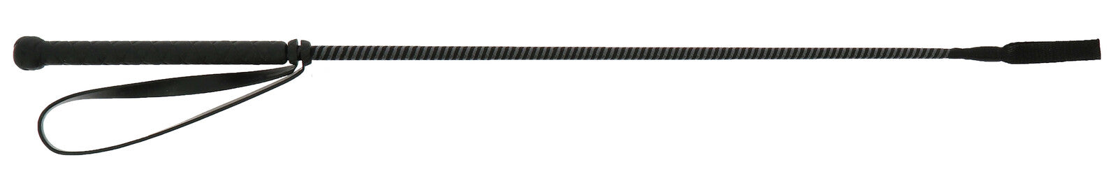 WHIP & GO Riding Crop - Black/ Silver