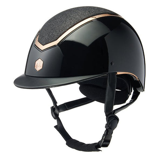 Charles Owen Kylo- Black gloss/ Rose Gold- Medium helmet (55-58cm)