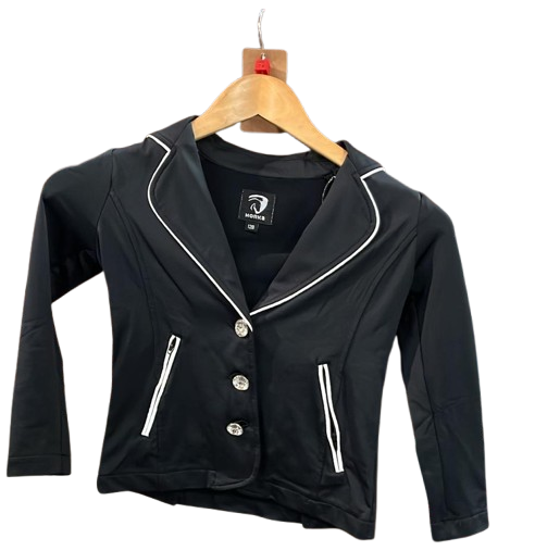 Red Horse Kids Competition Jacket- Black/Silver- Age 7-8 Years