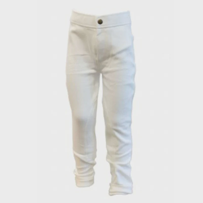 Equi-sential Kids Cotton Jodhpurs - White