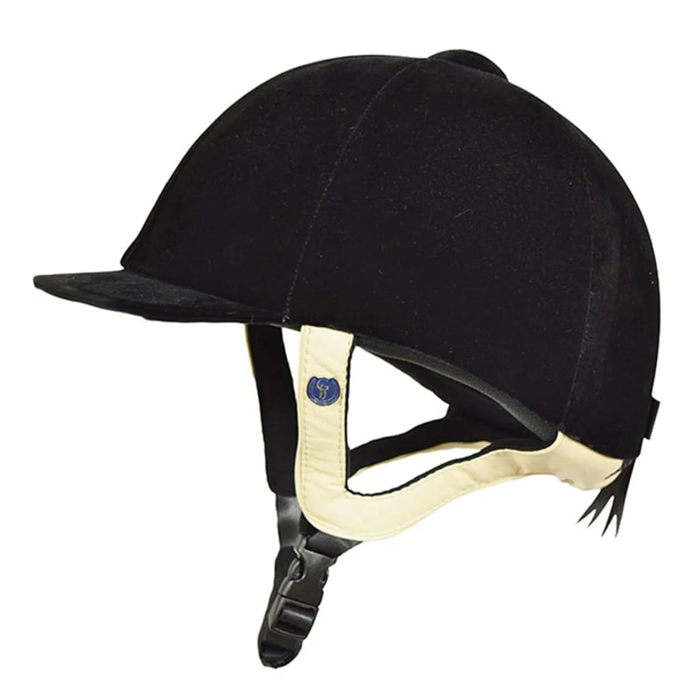 Gatehouse Jeunesse Velvet Riding Helmet- Black