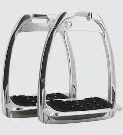 Flex-On Hunter H Stirrups- Polished Aluminium