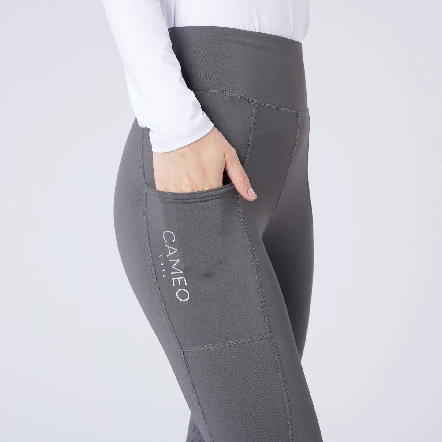 Cameo Equine Ladies Core Riding Tights- Grey