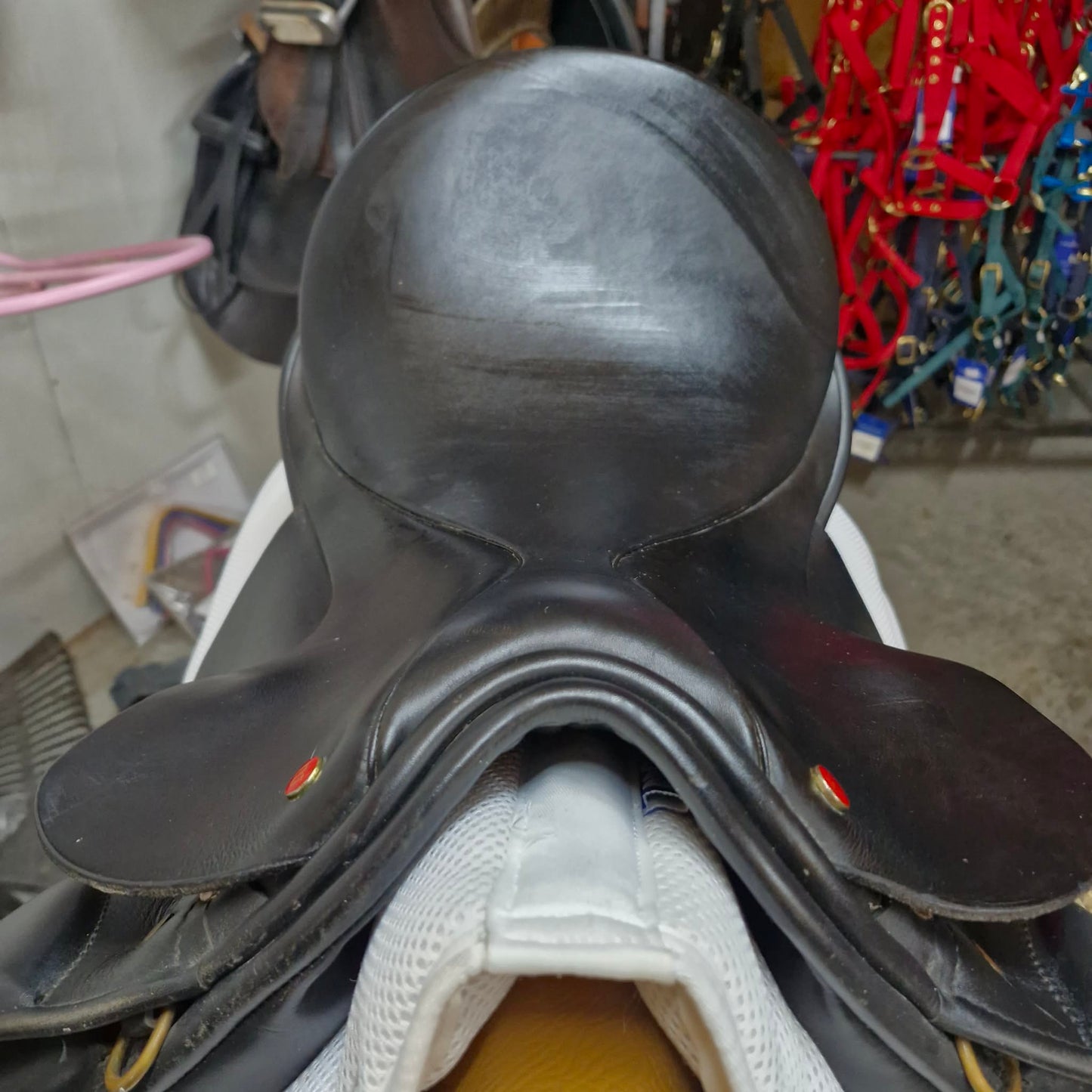 17" Windsor Elite Handcrafted Dressage Saddle with accessories