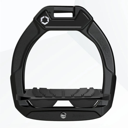 Flex On "Safe-On" Safety Stirrups- Junior- Black