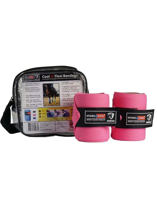 Hydrocool Instant Cooling Bandages- For Horse & Rider- Pink