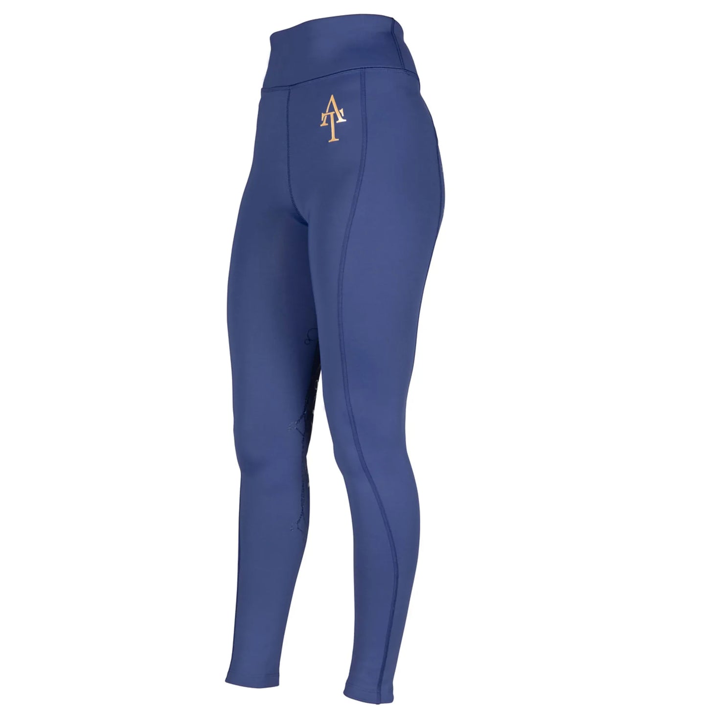 Aubrion Team Full Grip Ladies Winter Riding Tights - Blue