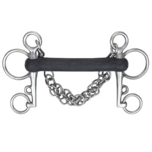 Shires Flexible Rubber Mouth Pelham- 4.5"